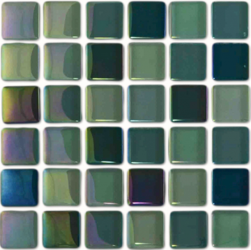 Aquabella Aqua Series Dolphin Green 1x1 Glass Tile